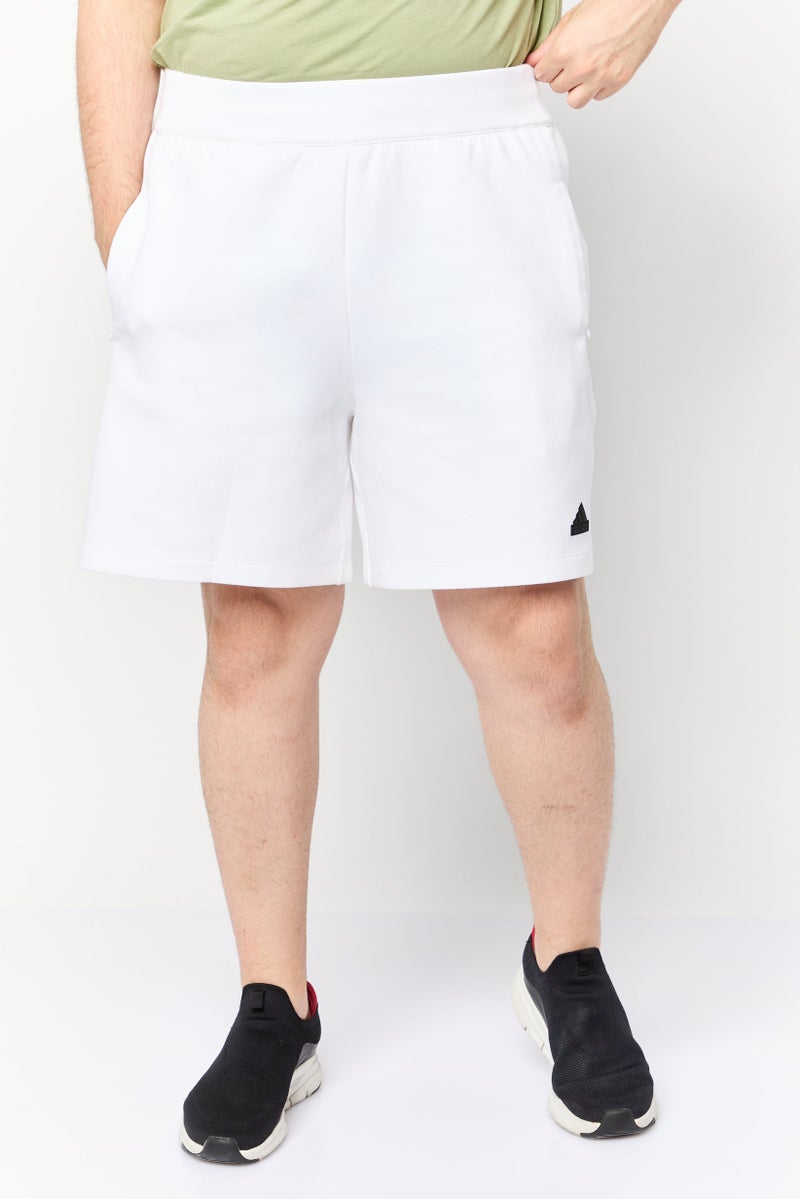 Adidas Men Sportswear Fit Brand Logo Outdoor Shorts, White  - Image 1