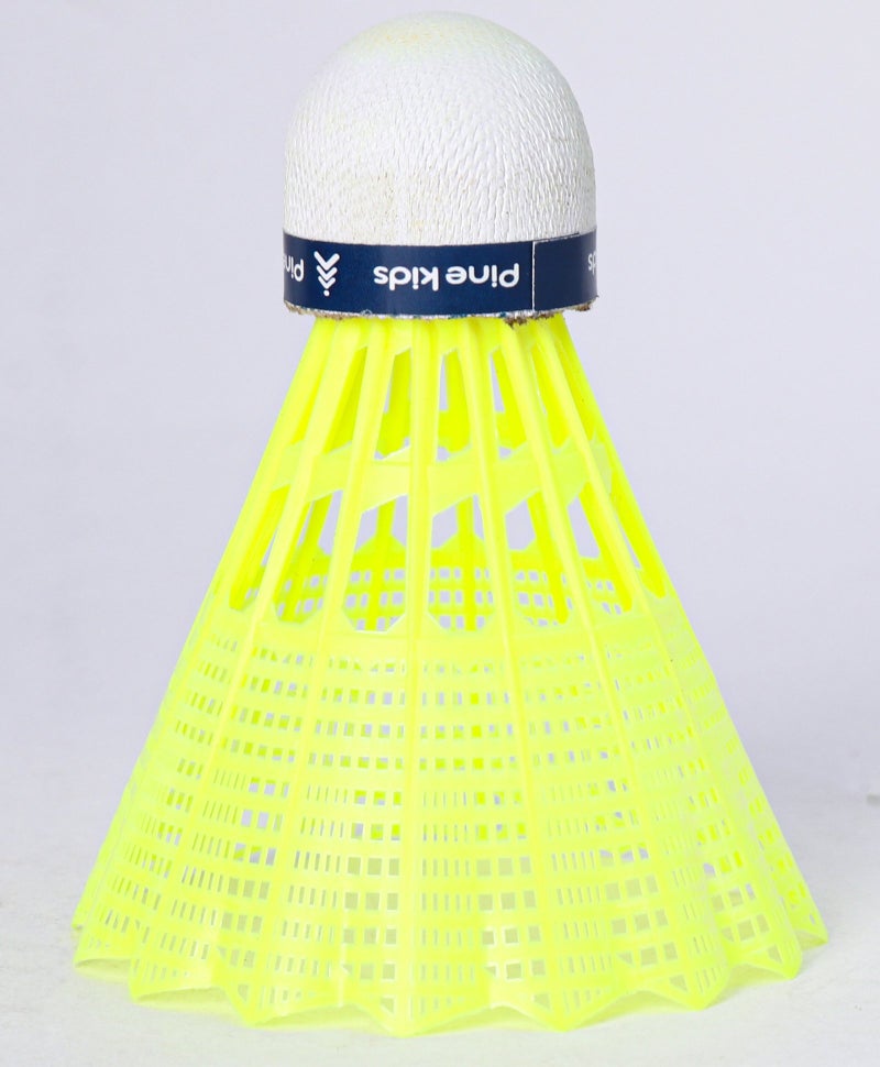 Pine Kids Nylon Shuttle Pack of 6 - Durable Indoor/Outdoor Badminton Equipment for Children, High Visibility Yellow Feathered, 5+ Years - Image 5