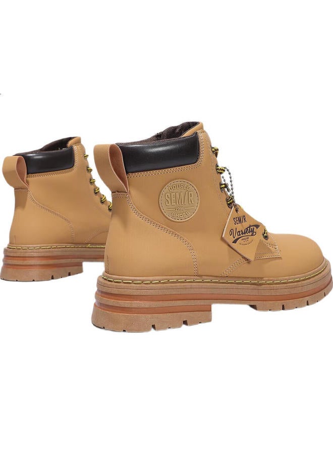 SEMIR Men'S Martin Boots Outdoor Waterproof Mountaineering Casual Retro Work Boots Men Smtx234011 Yellow 40 - Image 2