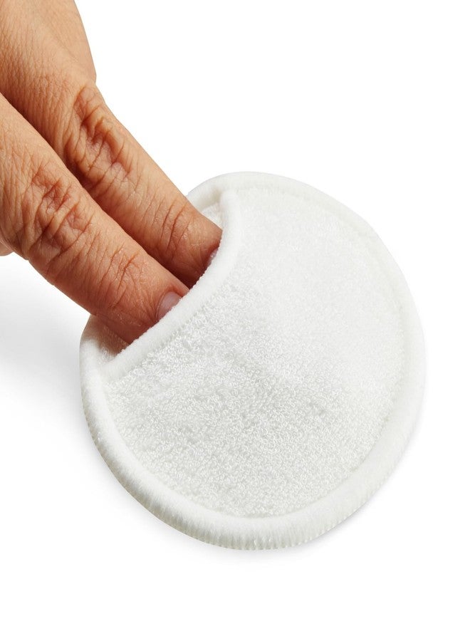 Glamlily Reusable Cotton Pads for Face Makeup Removal with Bamboo Holder and Mesh Storage Bag (White) 16 Pack - Image 5