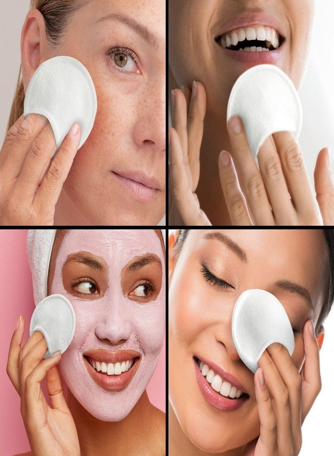 Glamlily Reusable Cotton Pads for Face Makeup Removal with Bamboo Holder and Mesh Storage Bag (White) 16 Pack - Image 2