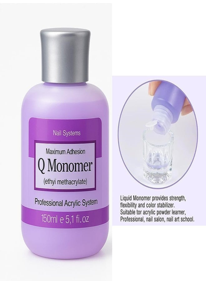 Brille Bee Professional Acrylic Nail Extension Kit with 150ml Monomer, Powder, Dappen Dish, Brush for Nail Art, Clear (Pink) - Image 5