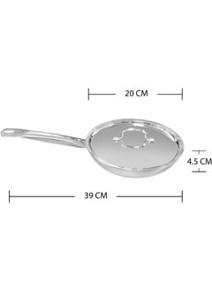 VINOD VINOD SMART TRIPLY FRYPAN WITH LID - 1.5 Liters (20 CM), VTF020  - Image 4