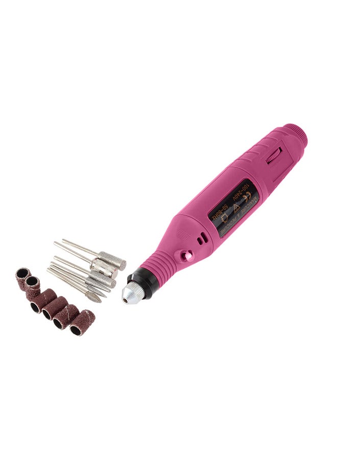 Electric Nail File Drill Machine Pink/Black - Image 4