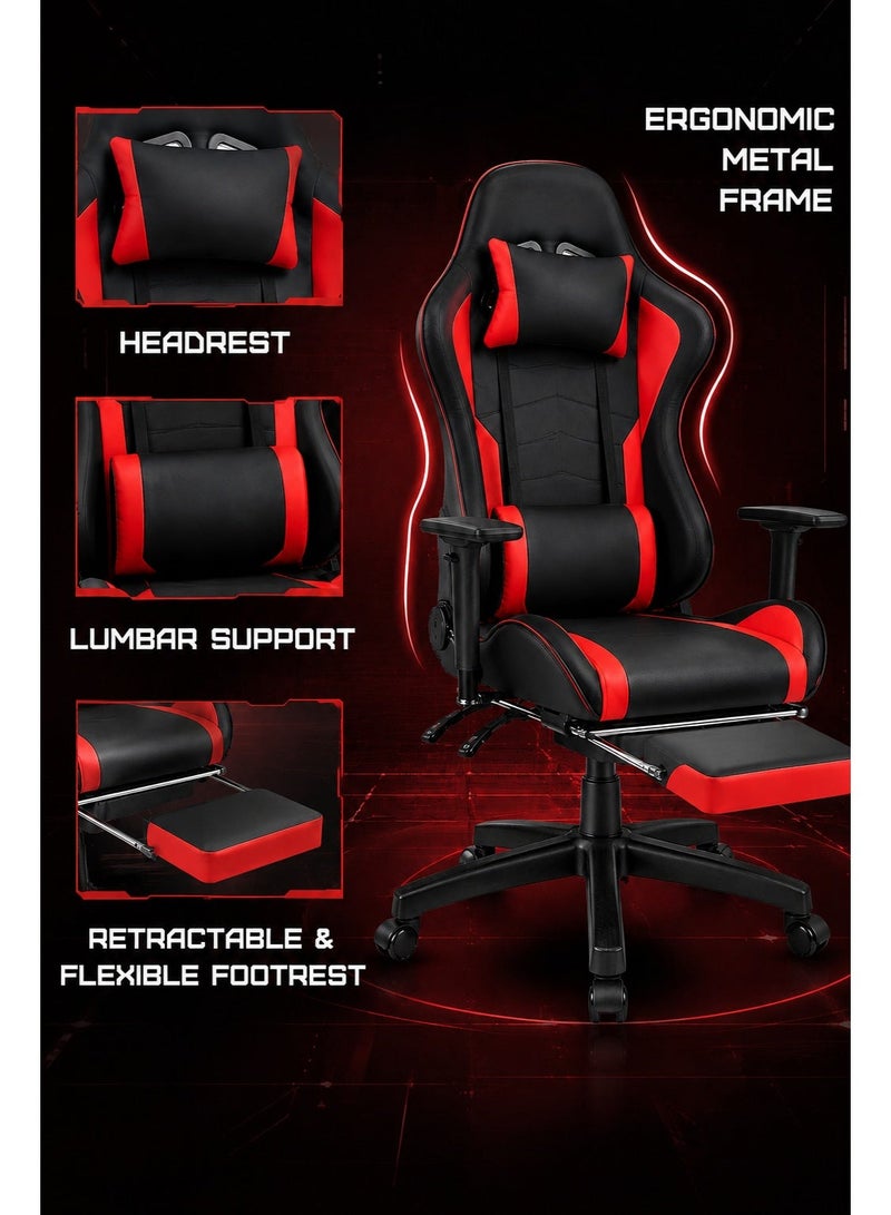 FUOE Gaming Chair—High-back ergonomic computer chair with lumbar support; video game chair with 3D adjustable armrests and 160° recline, suitable for office, home, and gaming. - Image 3