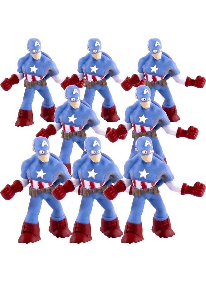 Hedstrom - Hedstrom Avengers Captain America Super Realz Stretch Toy, 8 Pack - Image 1