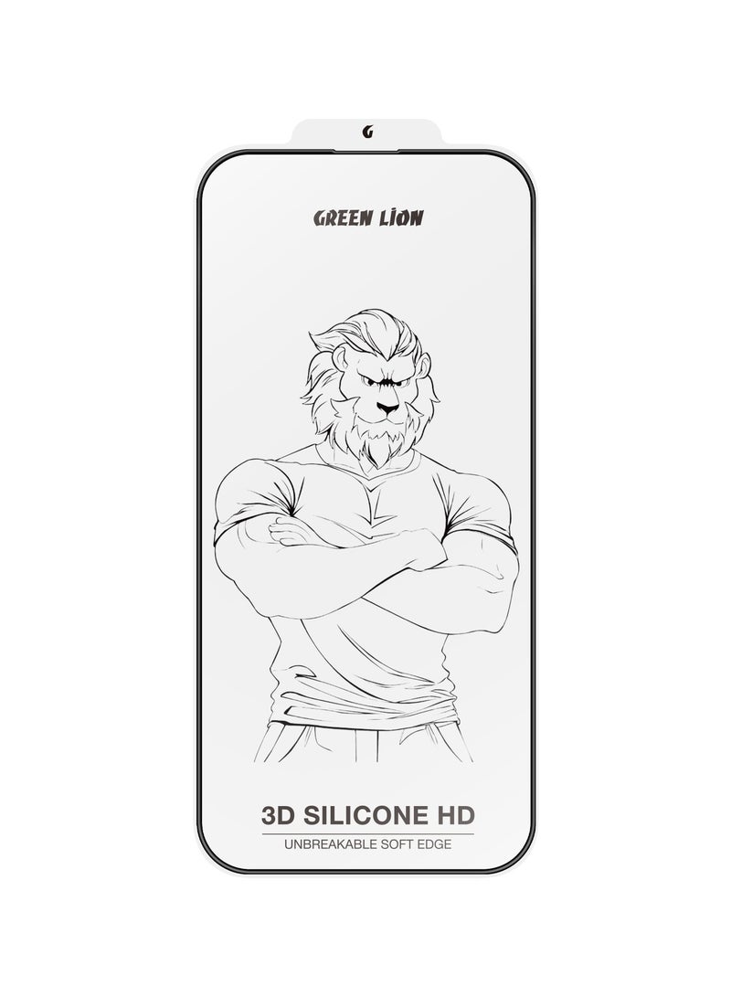 GREEN LION iPhone 16 Plus Screen Protector / 3D Silicone Plus High-Definition Edge Glass / Anti Scratch / Anti Fingerprint / Grease Resistance / Bubble Free / Ultra Hardness / Highly Responsive - Clear - Image 1