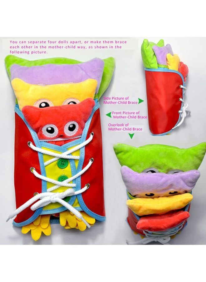 NIBEMINENT 4-Piece Learn To Dress Basic Skill Learning Board Green: 29.5, Purple: 25.5, Yellow: 21.5, Red: 17cm - Image 2