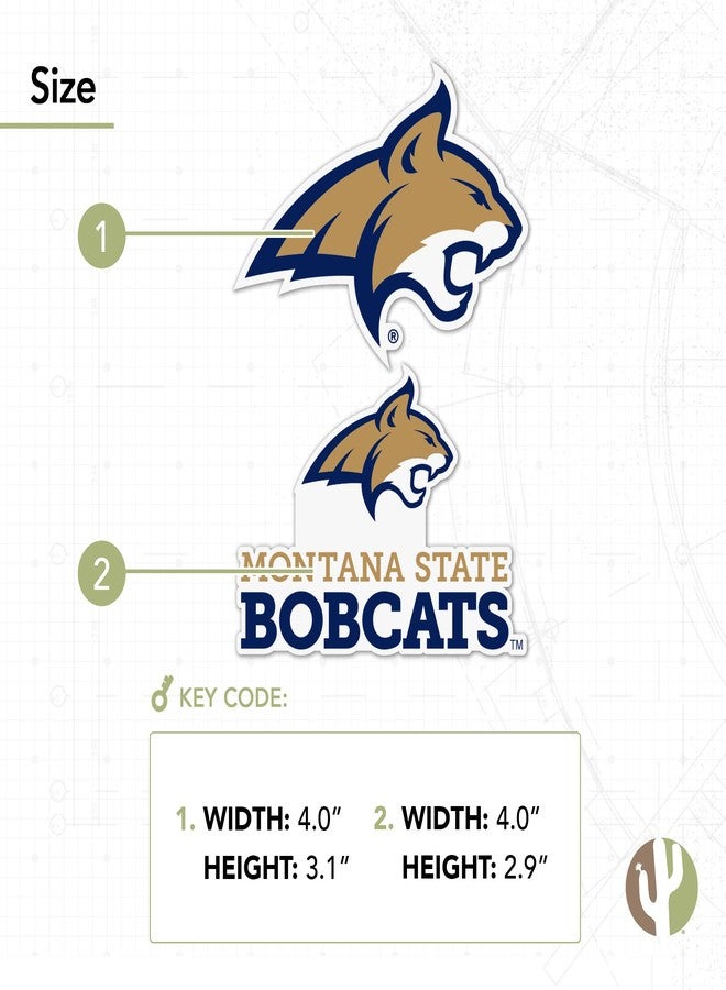 Desert Cactus Montana State University Sticker Montana State Bobcats Vinyl Decal Laptop Water Bottle Car Scrapbook Sheet (4 Inch Set V1) - Image 4