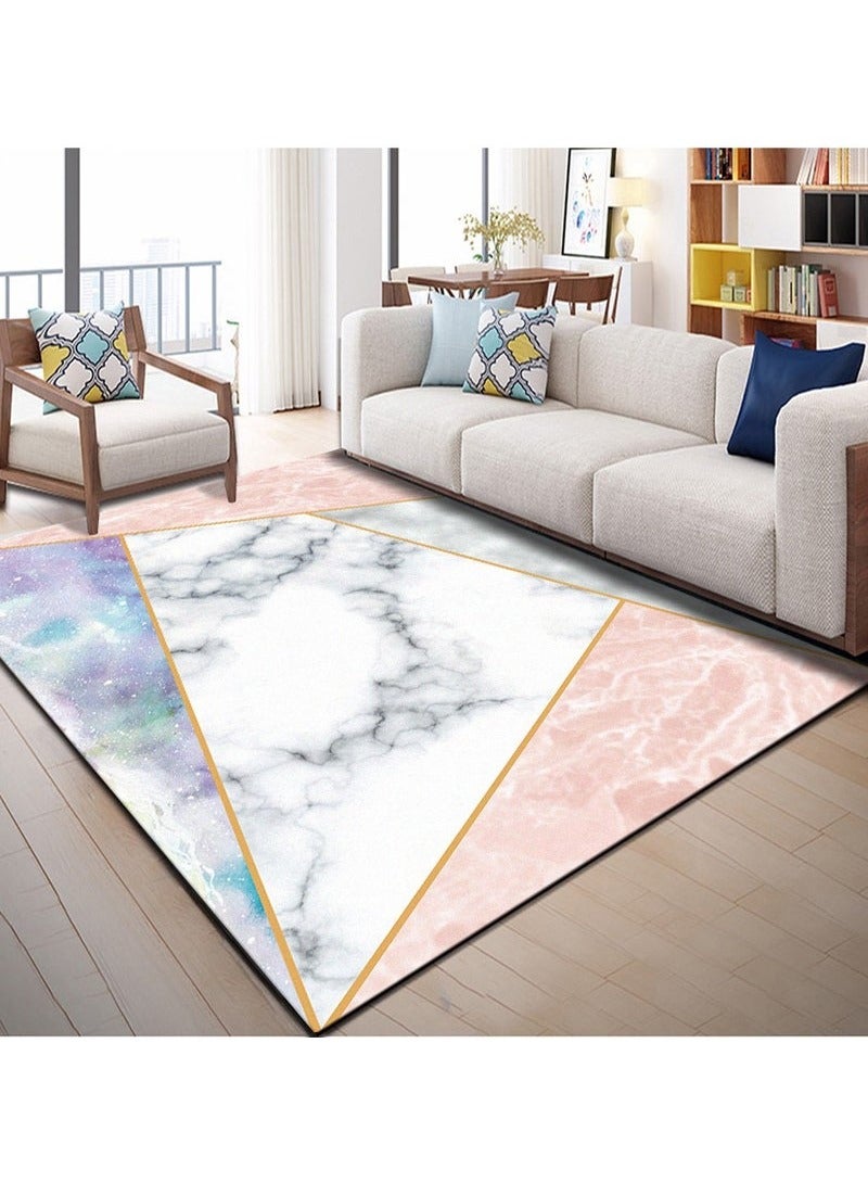 Modern Simple Rectangular Geometric Shape Living Room Study Carpet Sofa Coffee Table Blanket Room Bedroom Bedside Floor Mat