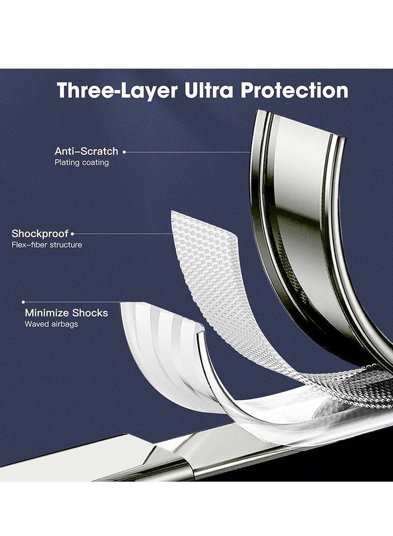 دبليو تيك سامسونج جالاكسي A06 4G 2024 غطاء حماية فاخر مطلي بشفاه مرتفعة وغطاء علة للكاميرا - فضي - Image 5