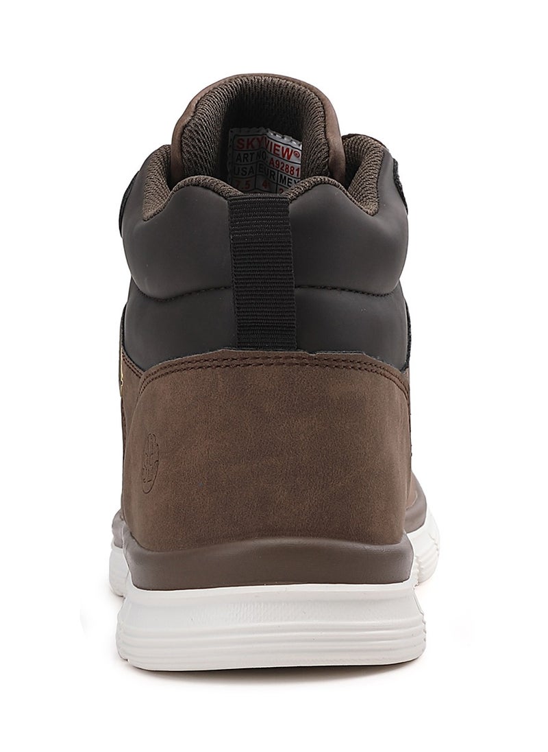 Sky View - SKY VIEW Men Lightweight Hiking Boots Motorcycle Boots For Men Mid Ankle Work Casual Hiker Outdoor Boots Anti Slip Shoes Brown - Image 1