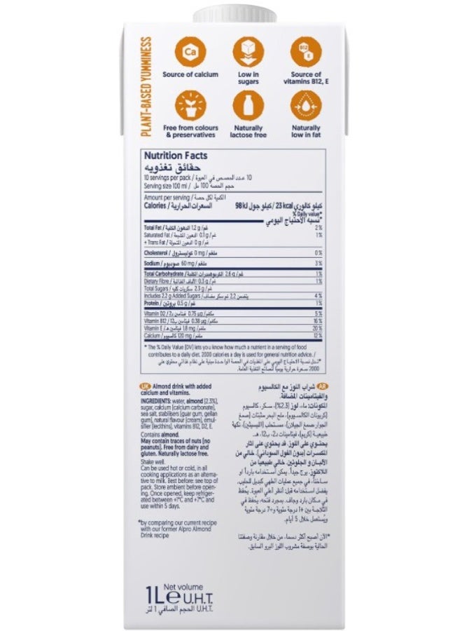 Alpro Roasted Almond Drink, 100% Plant-Based, Lactose & Dairy Free - 1L - Image 2