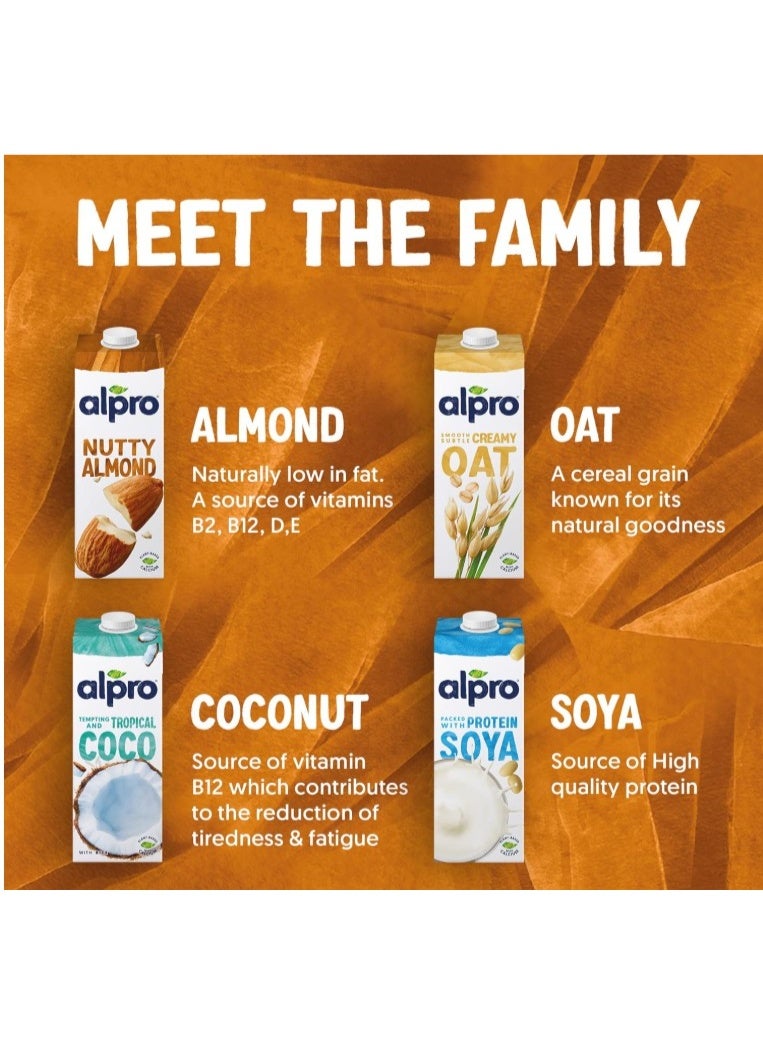 Alpro Roasted Almond Drink, 100% Plant-Based, Lactose & Dairy Free - 1L - Image 3