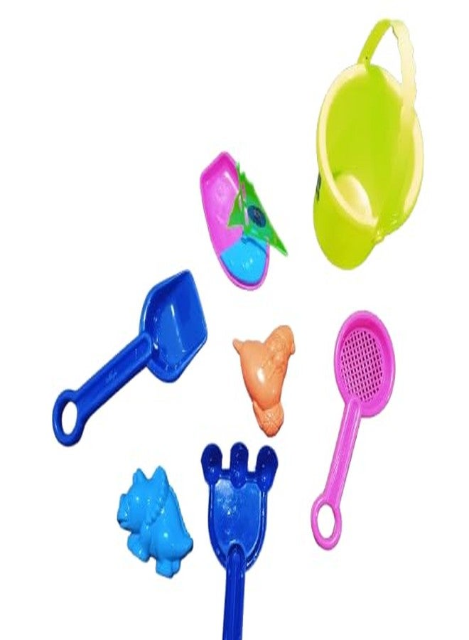 Negi Beach Set for Kids Play Like Bucket | Ship | Solid Stainer | Shovel & Rake | Rhino Shape | Snail Shape for Toddler 3 Year and Above for 7 pcs for - Image 5