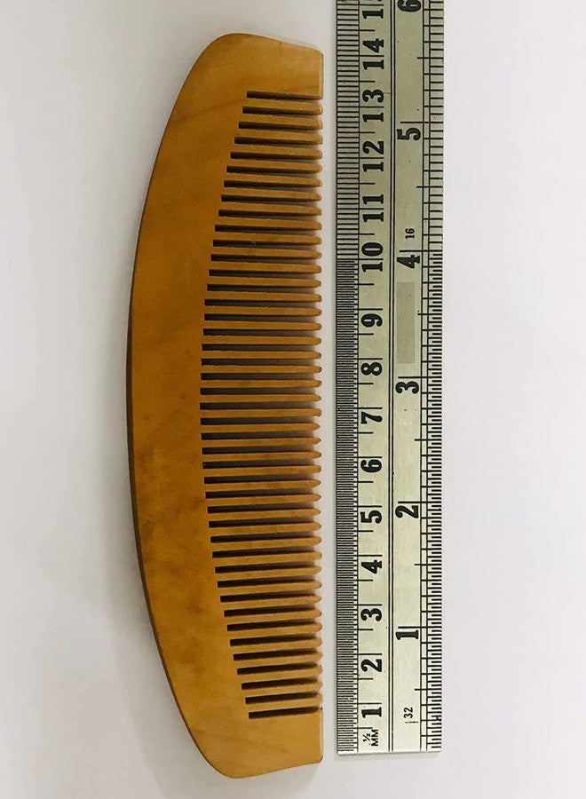 Santarms wooden neem comb for women men hair growth with wide wood tooth combs brush bamboo mens wodden combo set anti dandruff - mini comb for beard (Qty: 01) - Image 2