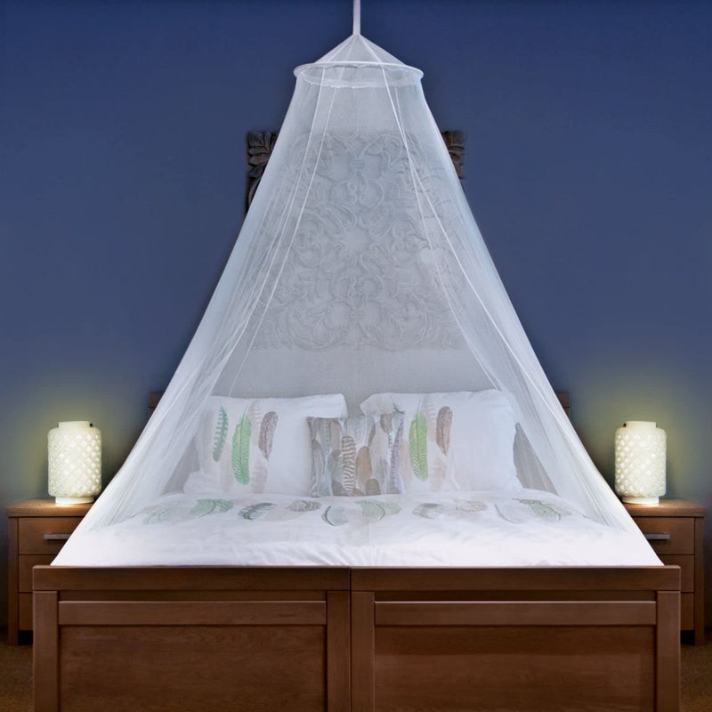 Universal Backpackers Mosquito Net for Single to King-Sized Beds â€“ Fully-Enclosed Bed Canopy for Travel or Decoration â€“ Free Bag, Hanging Kit & Adhesive Ceiling Hooks for Easy Setup - Image 1
