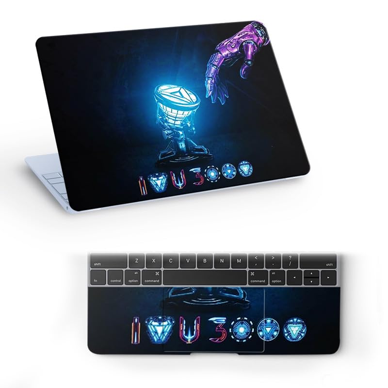 Inkykart Design 1 Top+Wrist Pad Vinyl Laptop Skin/Sticker/Cover for 14 Inches Laptops Laminated-Removable-HD Quality Compatible for Hp-Dell-Sony-Lenovo-Asus etc.(13.8x9.6 Inches) - Image 1