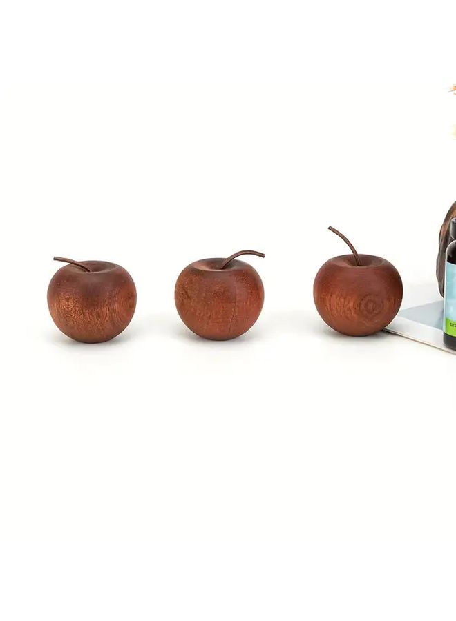 1 3 Natural Wooden Apple Essential Oil Diffuser Automatic Fragrance System Home Car Air Freshener - Image 1