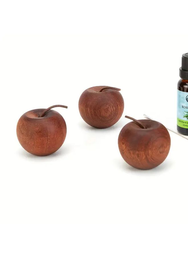 1 3 Natural Wooden Apple Essential Oil Diffuser Automatic Fragrance System Home Car Air Freshener - Image 3