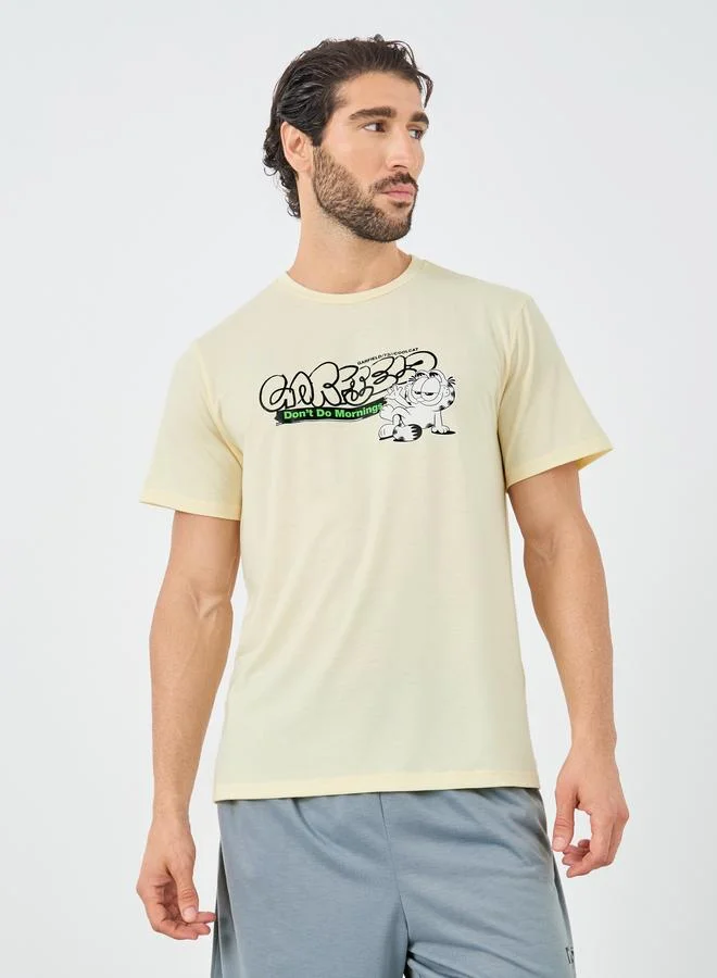 ستايلي Styli Garfeild Graphic Print Short Sleeve T-Shirt and Shorts Set