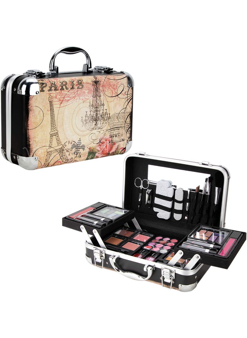Ver Beauty Ver Beauty 61pcs Makeup Gift Set With Extendable Trays and Mirror, Paris Theme 