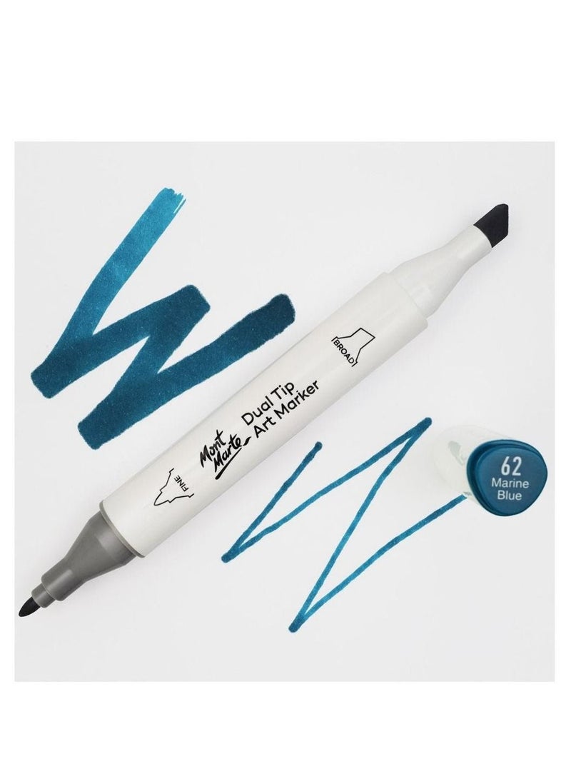 Mont Marte Dual Tip  Premium Art Marker Marine Blue - Image 2