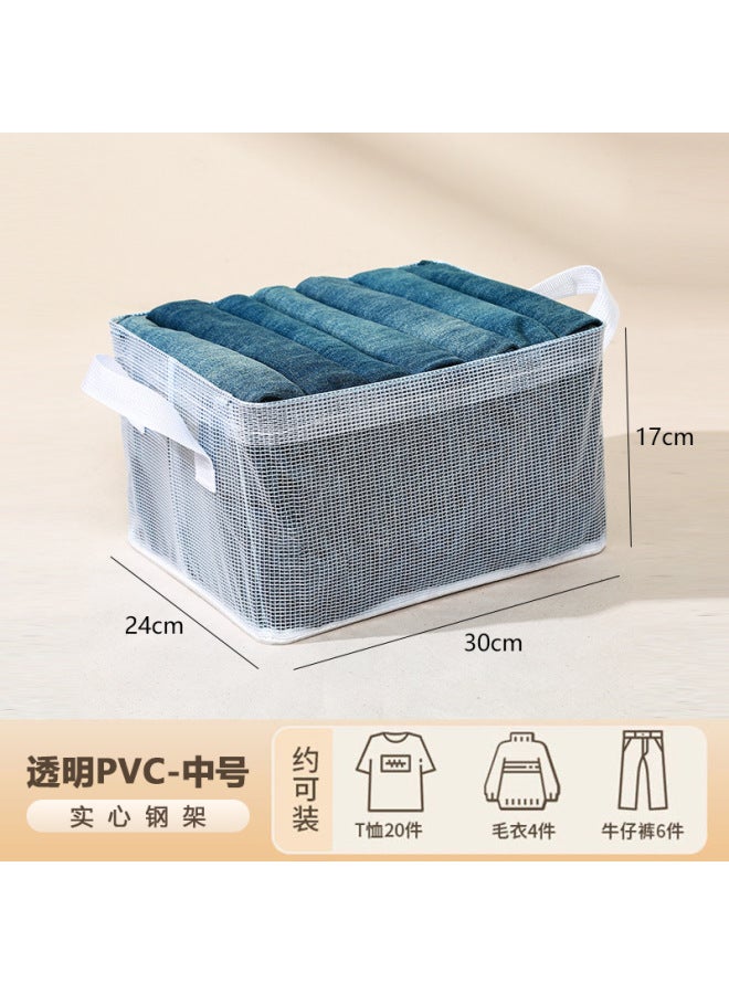 Autonomy Clothes Storage Box Household Transparent Storage Container Organizing Basket Drawer Underwear Pants Storage Box Wardrobe Layer Organizer - Image 1