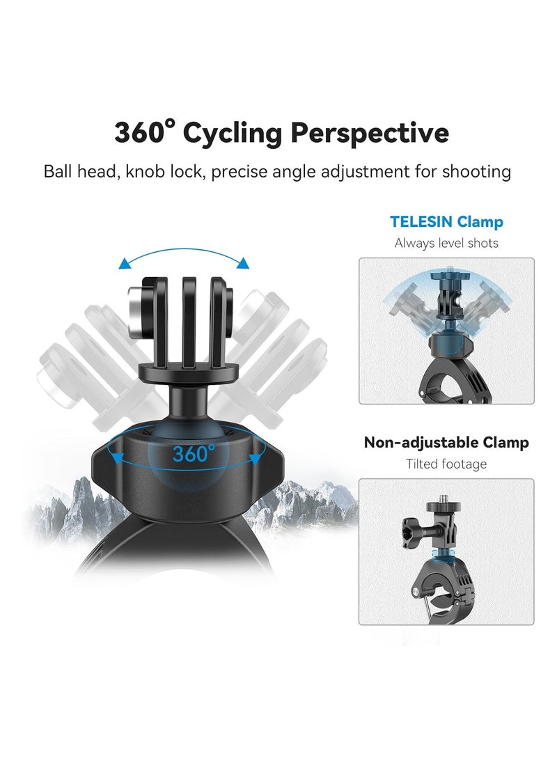 SYOSI - Bike Motorcycle Handlebar Mount Accessories, Large Tube Roll Bar Stick Pole Clamp Holder, for GoPro Max Hero 12 11 10 9 8 7 6 5 Insta360 X3 Ace Pro DJI Action 4 Osmo Ocket 3 Accessory - Image 1