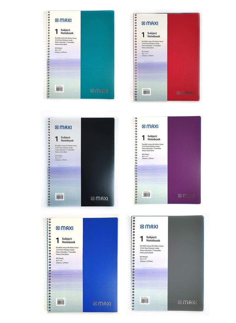 Maxi 80-Sheets Spiral Notebook Multicolour - Image 1