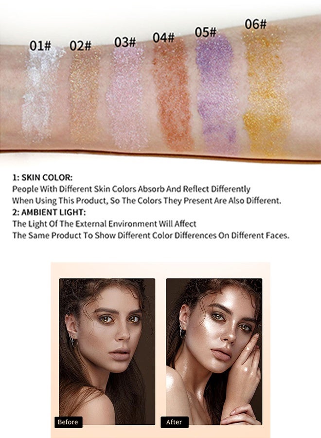 Julystar Fairy Highlight Body Spray 04, Facial Contouring Fine Shimmering Liquid Highlighter, Long-Lasting Sweatproof Stage Makeup Glitter Highlighter Powder Body Spray - 3.5G - Image 4