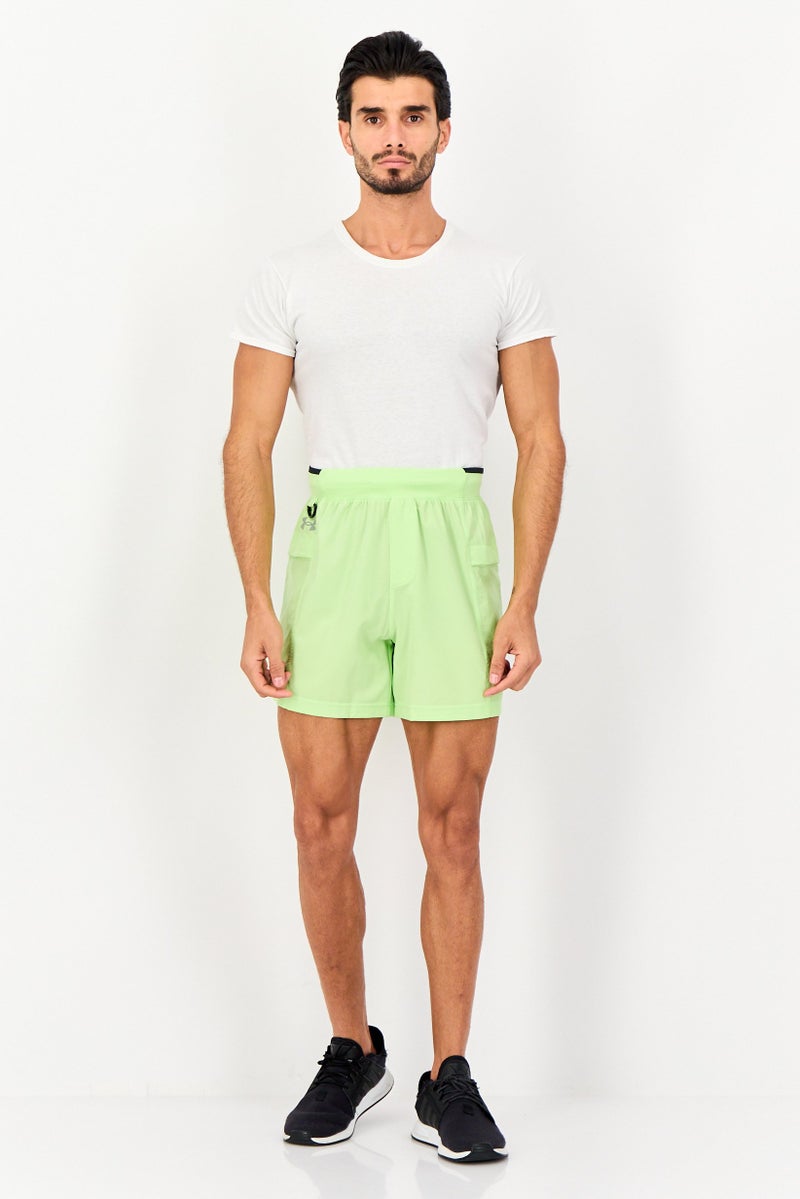 UNDER ARMOUR Men Loose Fit 5 Inseam Training Shorts, Green - Image 4