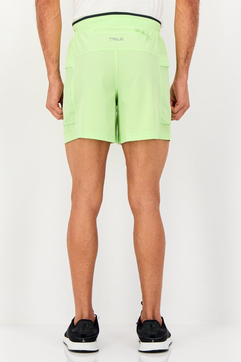 UNDER ARMOUR Men Loose Fit 5 Inseam Training Shorts, Green - Image 3