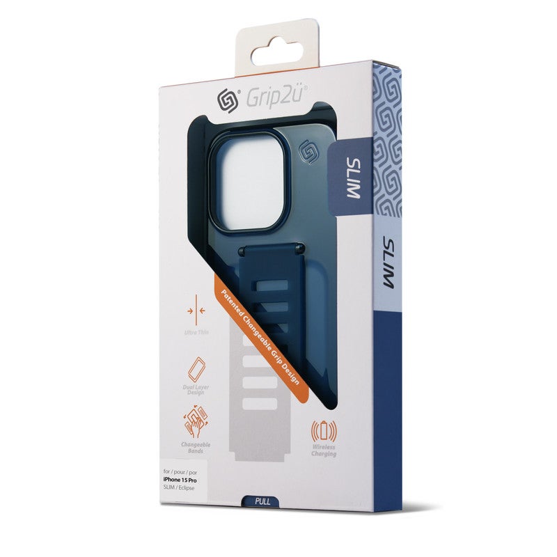 جريب 2 يو غطاء Grip2U SLIM بلون Eclipse لهاتف آيفون 15 برو 6.1 بوصة – تصميم نحيف، حماية فائقة، مواد عالية الجودة، مقاوم للصدمات - Image 4