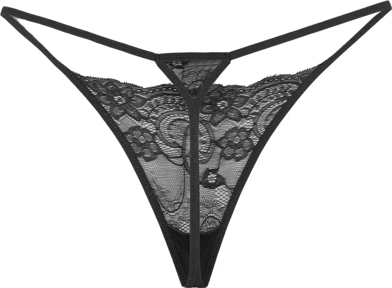 Sensu Women's String Lace Thong 5-Piece Panties Set Mixed Colors KTS3062 MIXED