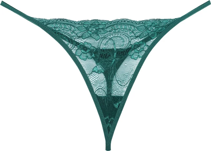 Sensu Women's String Lace Thong 5-Piece Panties Set Mixed Colors KTS3062 MIXED