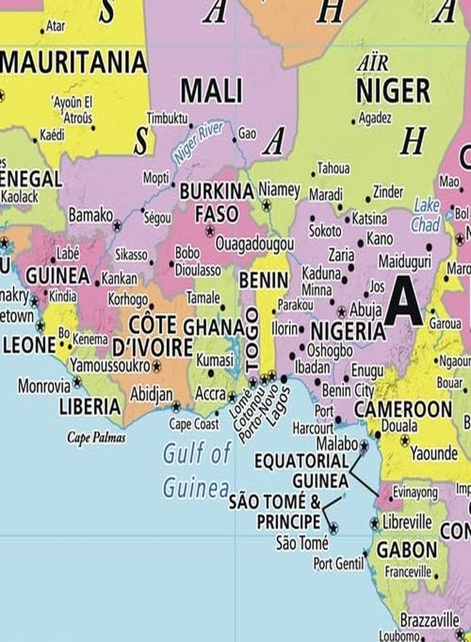 MapSherpa: World Wall Map - Extra Large - 60 x 40 inches - Front Lamination - Image 3