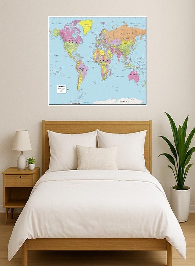 MapSherpa: World Wall Map - Extra Large - 60 x 40 inches - Front Lamination - Image 2