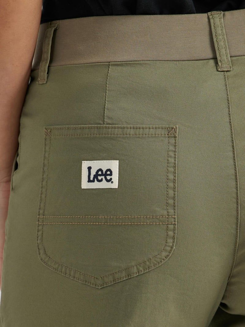 Lee Womens Ultra Lux Comfort with Flex-to-go Utility Bermuda Shorts, Deep Lichen Green, 10 US - Image 2