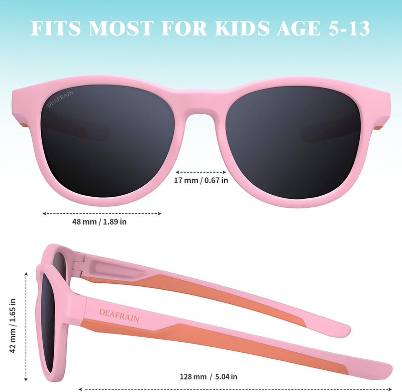 DEAFRAIN Store Kids Polarized Sunglasses for Boys Girls TPEE Flexible Frame Sports Baseball Running Cycling Glasses for Age 5-13 - Image 2