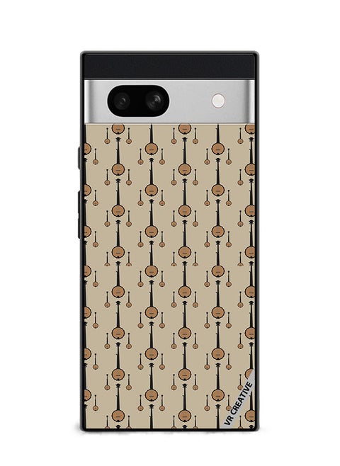 Protective Case Cover For Google Pixel 7a Banjo Musical Design Multicolour