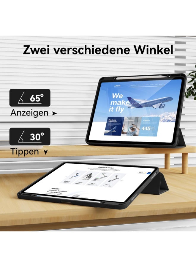 LEDIN Case for iPad Pro 12.9 Inch 2022 2021 2020 (6th/5th/4th Generation) with Pencil Holder for Charging, Soft TPU Back, Car Wake/Sleep Case for iPad Pro 12.9 - Image 4