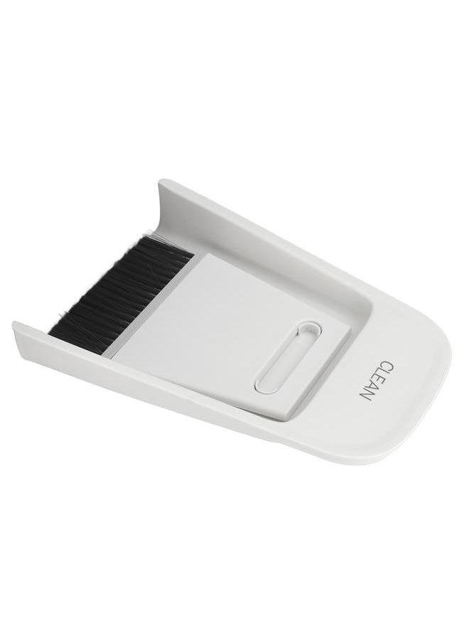 Mini Dustpan Brush Set Broom Dustpan Brush Small Dust Pan 2 Brush 1 Dustpan for Table Countertop Key Board Gray White