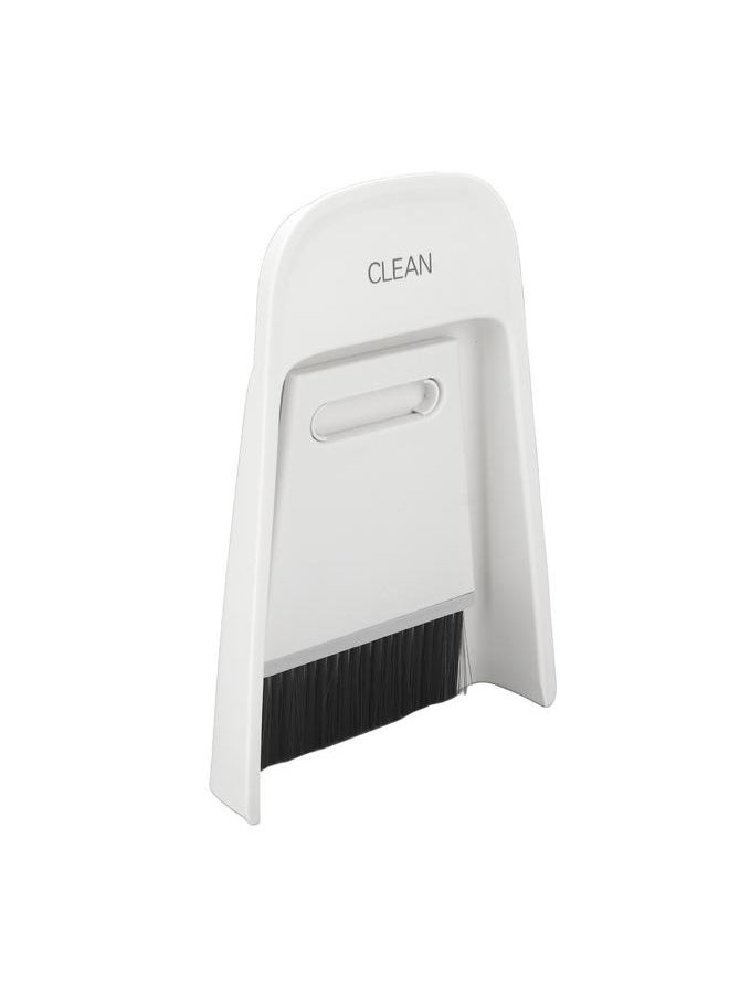 Mini Dustpan Brush Set Broom Dustpan Brush Small Dust Pan 2 Brush 1 Dustpan for Table Countertop Key Board Gray White