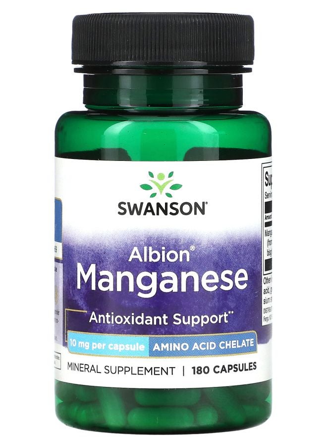 Albion Manganese 10 mg 180 Capsules