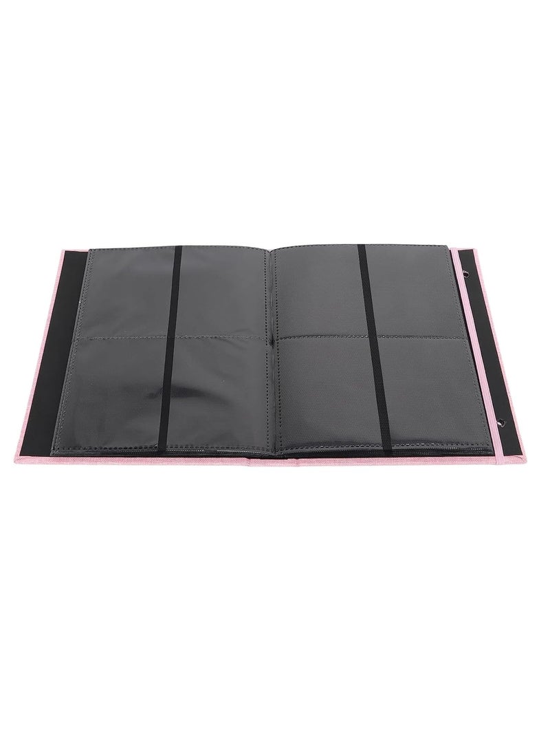 ZIKKON ZIKKON Mini Photo Album 208 Vertical Photos Natural Linen Cover Front Window Photo Album 2x3 Compatible with Fujifilm Instax Mini Film 7s 8 9 11 Polaroid 300 HP Sprocket Kpop PhotocardsPink  - Image 5