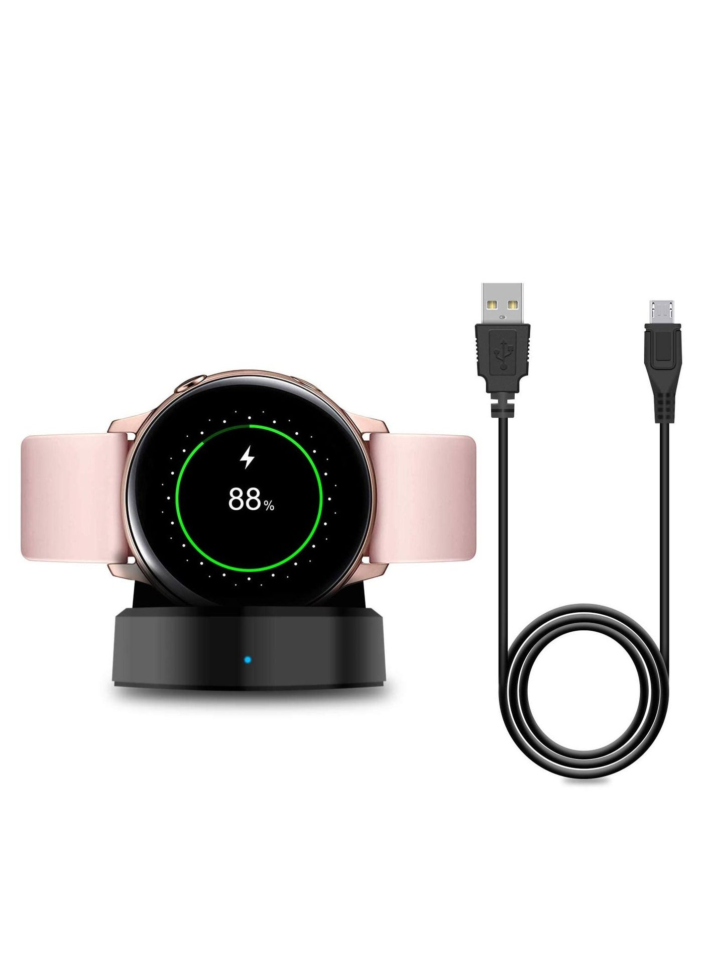 Charger Stand Comaptible with Samsung Galaxy Watch 5/5 Pro/4/4 Classic/3/Active 2/Active Replacement Charging Cradle Dock for Galaxy Active Watch -R500N/Active 2 Smart Watch