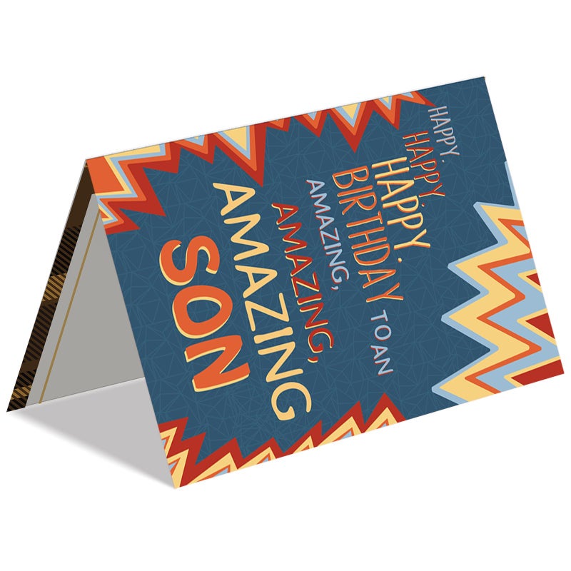 Beixian Son Birthday Card, To My Son Birthday Card Gifts from Mom Dad,Gifts for Adult Sons Gift Ideas-8x5.3 Inches, Double-Sided - Image 5