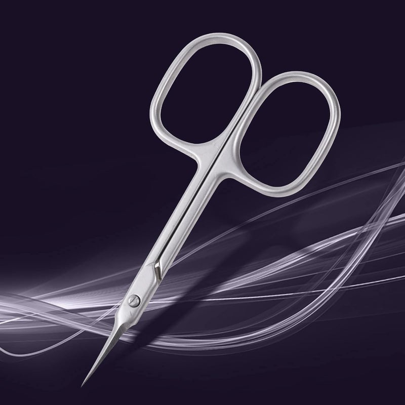 مقص أظافر ذو شفرة منحنية NMKL38 من إنوكس مع نقطة برجية لإزالة الجلد الميت، مجموعة أدوات تجميل للعناية بالأظافر والحواجب والرموش