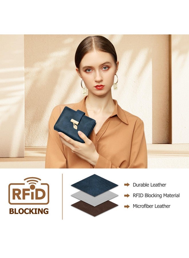 هوان لانج محافظ صغيرة للنساء مزودة بحامل بطاقات ائتمان من الجلد بخاصية حجب RFID ومحفظة نسائية بجيب بسحاب مع نافذة هوية - Image 4